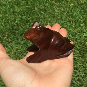 Carved Wooden Frog